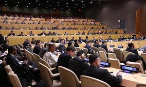 General Assembly listens as Secretary-General Ban Ki-moon  presents the final report from &Aring;ke Sellstr&ouml;m, head of the UN team investigating the possible use of chemical weapons in Syria.