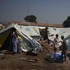 Displaced people living in UNHCR tents at the Bangui Airport, Central African Republic (CAR), where they found shelter from the violence.