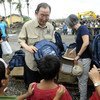 Secretary-General Ban Ki-moon's  visit to Philippines included a stop in Tacloban, where he surveyed the devastation left by Typhoon Haiyan.