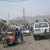 Une rue à Goma, ville d'environ deux millions d'habitants et capitale de la province du Nord Kivu, en République démocratique du Congo. 