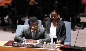 Special Representative of the Secretary-General and Head of the UN Office in Burundi (BNUB) Parfait Onanga-Anyanga briefs the Security Council.