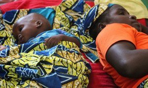 Mother and child in hospital in Cameroon’s Maroua town. Malnutrition in the country affected some 58,000 children in the country’s north and Far North Region in 2013.