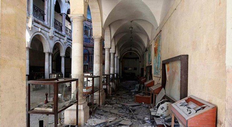 This museum was badly damaged in Aleppo.