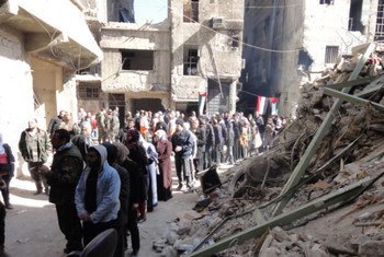 Le camp de Yarmouk, à Damas, en Syrie. Photo ONU