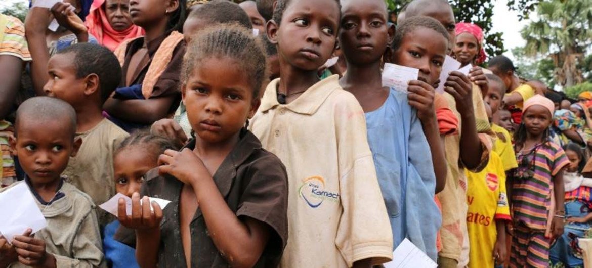 أطفال في جمهورية أفريقيا الوسطى. صورة من برنامج الأغذية العالمي