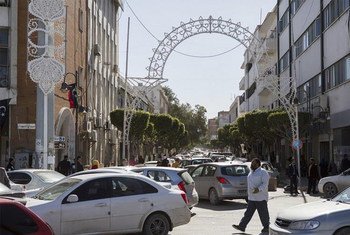 A busy day on Mizran Street in central Tripoli, the Libyan capital.