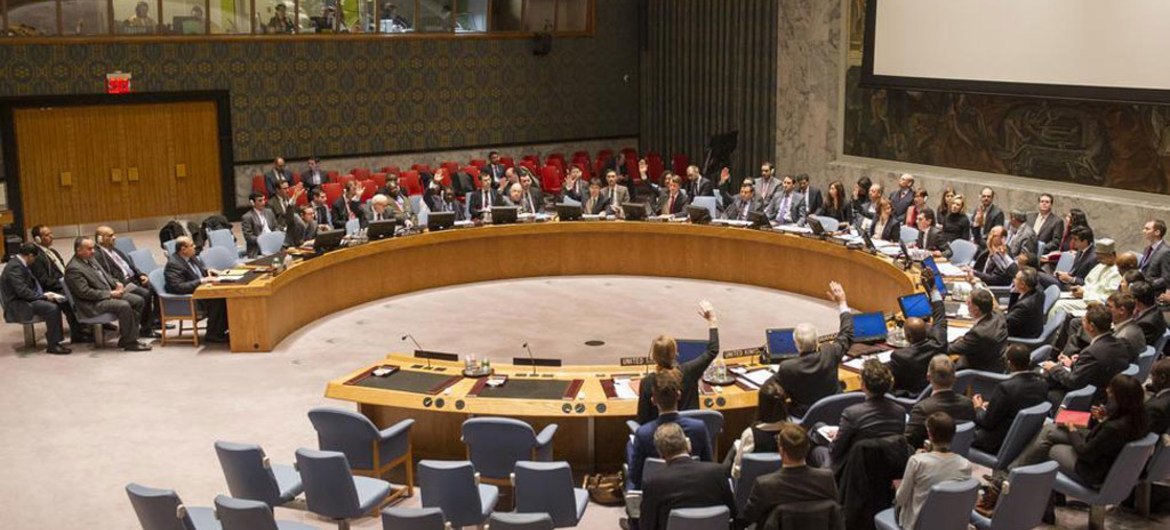 Security Council votes to adopt resolution on Yemen.