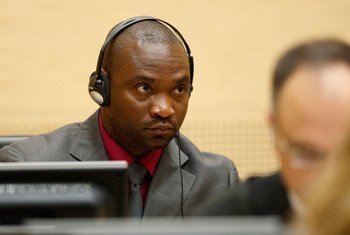 Germain Katanga dans la salle d'audience de la CPI à La Haye, le 15 mai 2012. Photo CPI/Reuters/Michael Kooren