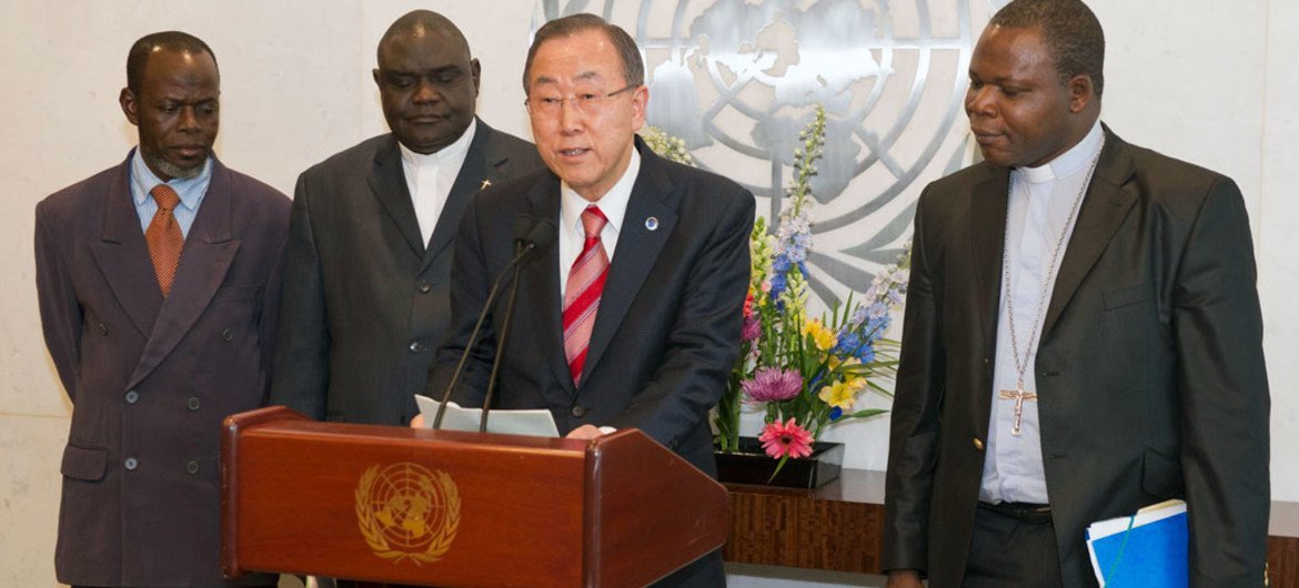 Secretary-General Ban Ki-moon meets with religious leaders of the Central African Republic.