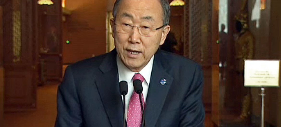 El Secretario General de la ONU,  Ban Ki-moon Foto archivo: ONU