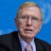 Michael Kirby, Chair of the  Commission of Inquiry on Human Rights in the Democratic People's Republic of Korea briefs the press.