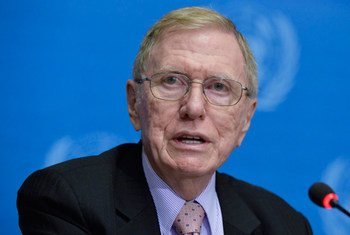 Michael Kirby, Chair of the  Commission of Inquiry on Human Rights in the Democratic People's Republic of Korea briefs the press.