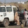 يتم نقل النازحين من بعثات الأمم المتحدة في السودان في باريانغ، ولاية الوحدة في جنوب السودان، إلى بانتيو. تصوير: بعثة الأمم المتحدة في السودان /