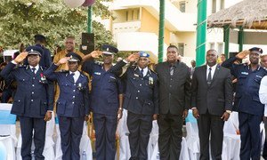 Ceremony marking closure of the Sierra Leone Peacebuilding Office held in the capital Freetown on 5 March 2014.