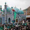 Foto de arquivo mostrando afegãos celebrando o nowruz