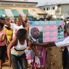 Des partisans de l'ancien Président ivoirien Laurent Gbagbo lors d'une manifestation en février 2014 dans la ville de Koumassi. Photo IRIN/Alexis Adele