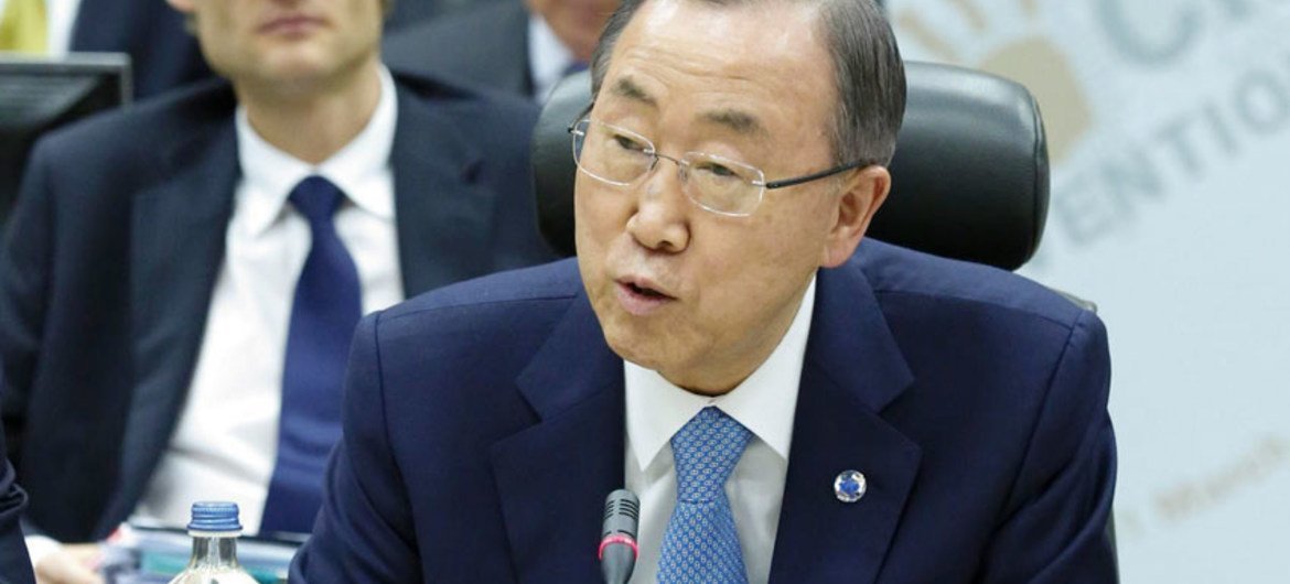 El Secretario General de la ONU, Ban Ki-moon  Foto archivo: ONU/Evan Schneider.