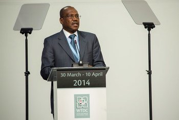 ITU Secretary-General Hamadoun Touré speaking at the World Telecommunication Development Conference in Dubai.