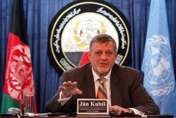 Special Representative for Afghanistan Jan Kubiš holds press conference in the capital Kabul.