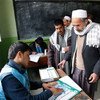 Afghan voters at a polling centre in the capital, Kabul, on 5 April 2014.