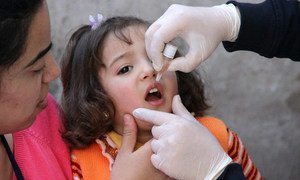 Polio vaccination campaigns have begun in Syria, Iraq and Egypt, aiming to reach more than 20 million children.