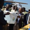 Civic education officials visit communities to explain voting procedures ahead of presidential and parliamentary elections on 13 April, 2014