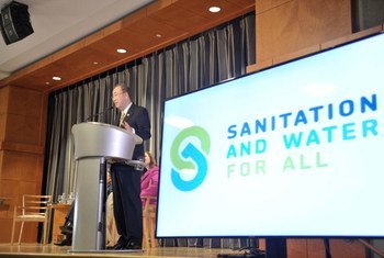 Secretary-General Ban Ki-moon addresses an event entitled, “Sanitation and Water for All", in Washington, DC.