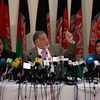The Independent Election Commission (IEC) announce election results from some of the country’s provinces at a news conference in Kabul.