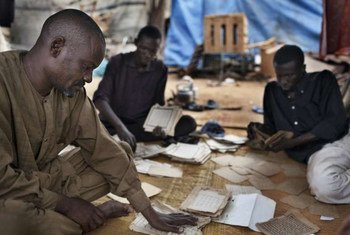 This group of displaced people are living in a school in the town of Bossangoa, Central African Republic, but remain at risk, like some 15,000 other Muslims in surrounded sites.