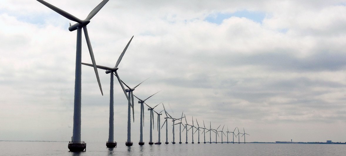 Turbinas para generar energía eólica.