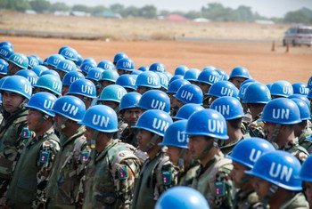 Casques bleus népalais de la Mission des Nations Unies pour la stabilisation en Haïti (MINUSTAH) dépêchés à Juba, au Soudan du Sud. Photo : ONU