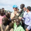 El Secretario General de la ONU, Ban Ki-moon,   visita una zona de protección de civiles de UNMISS en Sudán del Sur  Foto: ONU/Eskinder Debebe