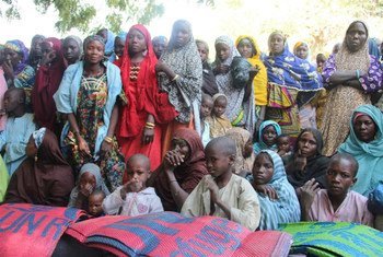 اللاجئون والعائدون الذين فروا من أعمال العنف بوكو حرام في ولاية بورنو، نيجيريا، يحتمون في قرية في النيجر. المصدر: إيرين / آنا جيفريس