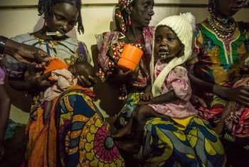 Des enfants centrafricains malnutris dans un hôpital à Batouri, au Cameroun. Photo HCR/F. Noy