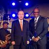 UN Secretary-General Ban Ki-moon and General Assembly President John Ashe at the Global All-Star Summer Concert, Setting the Stage  2015 and Beyond. New York,6 June.