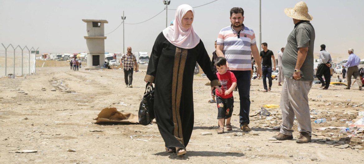 Iraquies desplazados por la violencia en Mosul  Foto: ACNUR/ R.Nuri