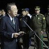 El Secretario General de la ONU a su llegada a Bolivia para asistir a la Cumbre del G-77 más China  Foto: ONU Evan Schneider