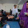 Women in Kabul voting for a president in Afghanistan's second and final round of elections.