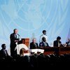 Ban Ki-moon en la Cumbre del G77 en Santa Cruz, Bolivia. Foto de archivo: ONU/Evan Schneider