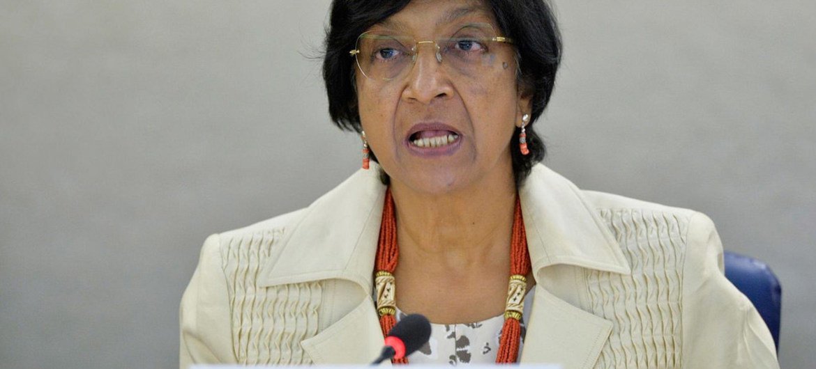 High Commissioner for Human Rights Navi Pillay speaks at a high-level panel discussion on identifying good practices to combat female genital mutilation.