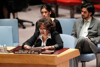 秘书长萨赫勒问题特使塞拉西在安理会通报资料图片。联合国图片/Devra Berkowitz