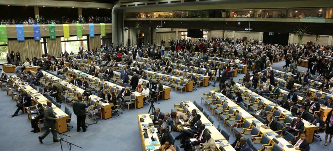 إنعقاد جمعية الأمم المتحدة الأولى للبيئة في مقر برنامج الأمم المتحدة في العاصمة الكينية نيروبي. تصوير يونيب