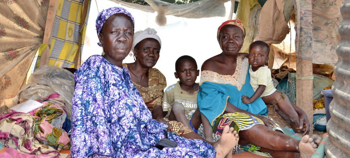 Internally displaced women and children in the Central African Republic.