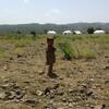 A displaced child in a makeshift camp in the Golan area of Gurbaz district, Khost province.
