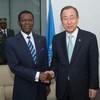 潘基文秘书长会见赤道几内亚总统特奥多罗 •奥比昂。联合国图片/Eskinder Debebe