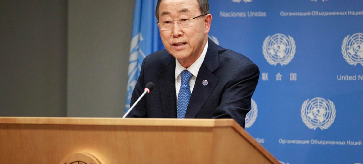 El Secretario General de la ONU, Ban Ki-moon,  Foto:  ONU/Paulo Filgueiras