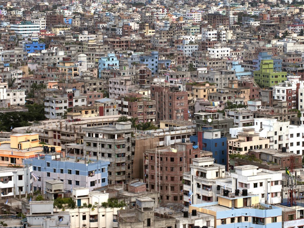 Vue aérienne de la capitale du Bangladesh, Dhaka.