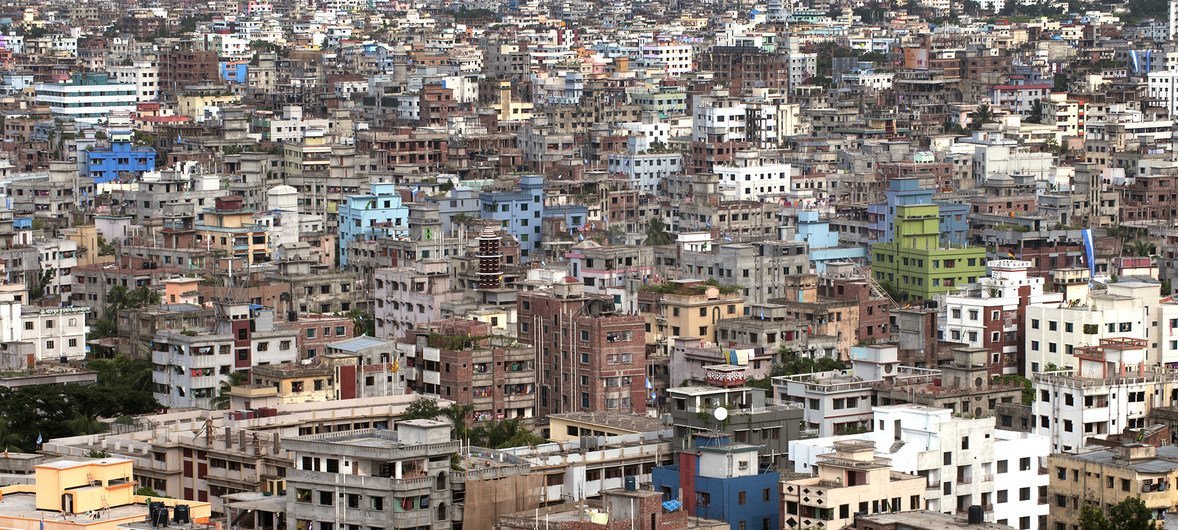 Vista de la ciudad de Dhaka, Bangladesh  Foto: ONU/Kibae Park
