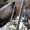 Destrozos por bombardeos israelíes en Gaza  Foto: /UNICEF/NYHQ2014-0911/El Baba