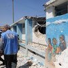 La escuela de Jabalia en Gaza sufrio los efectos del conflicto.